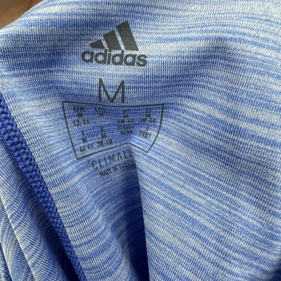 Adidas Size Medium heathered blue tank top cross x‎ back with cut out climalite - Picture 5 of 6